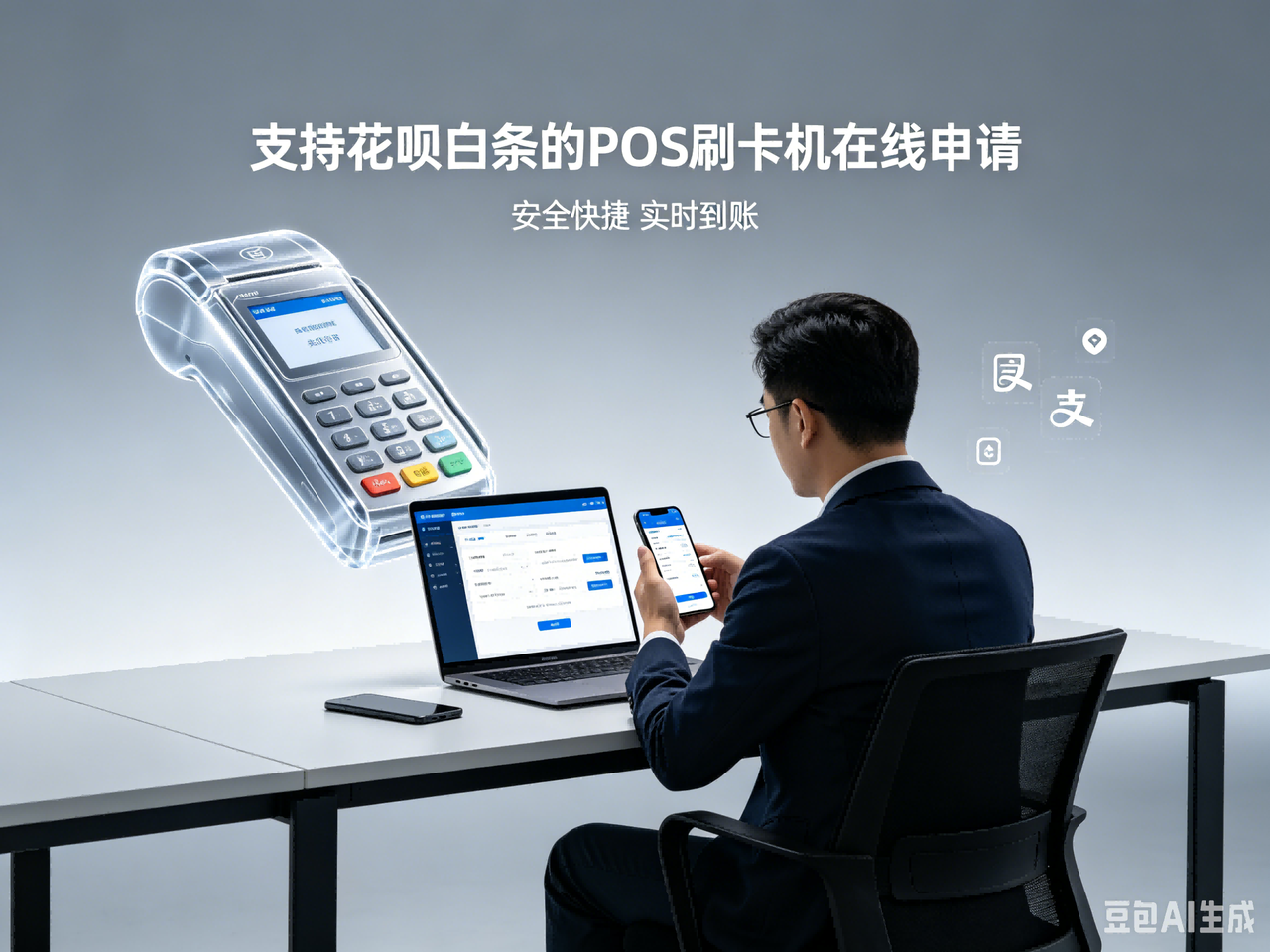 支持花呗白条的POS刷卡机在线申请，2026正规一清机办理全指南